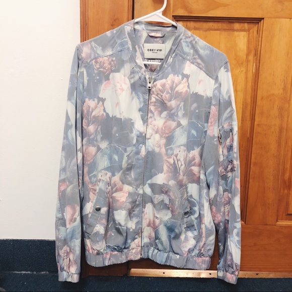 Obey Floral Zip Up Jacket - Picture 2 of 3